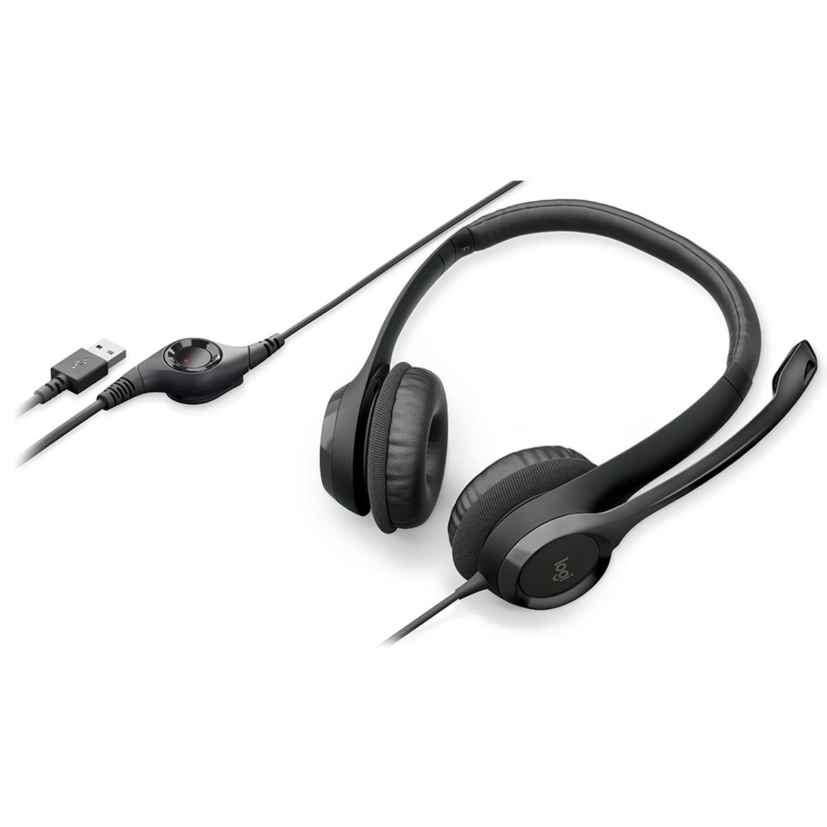 LOGITECH - Audífonos Diadema Logitech H390 USB Negra Con Micrófono