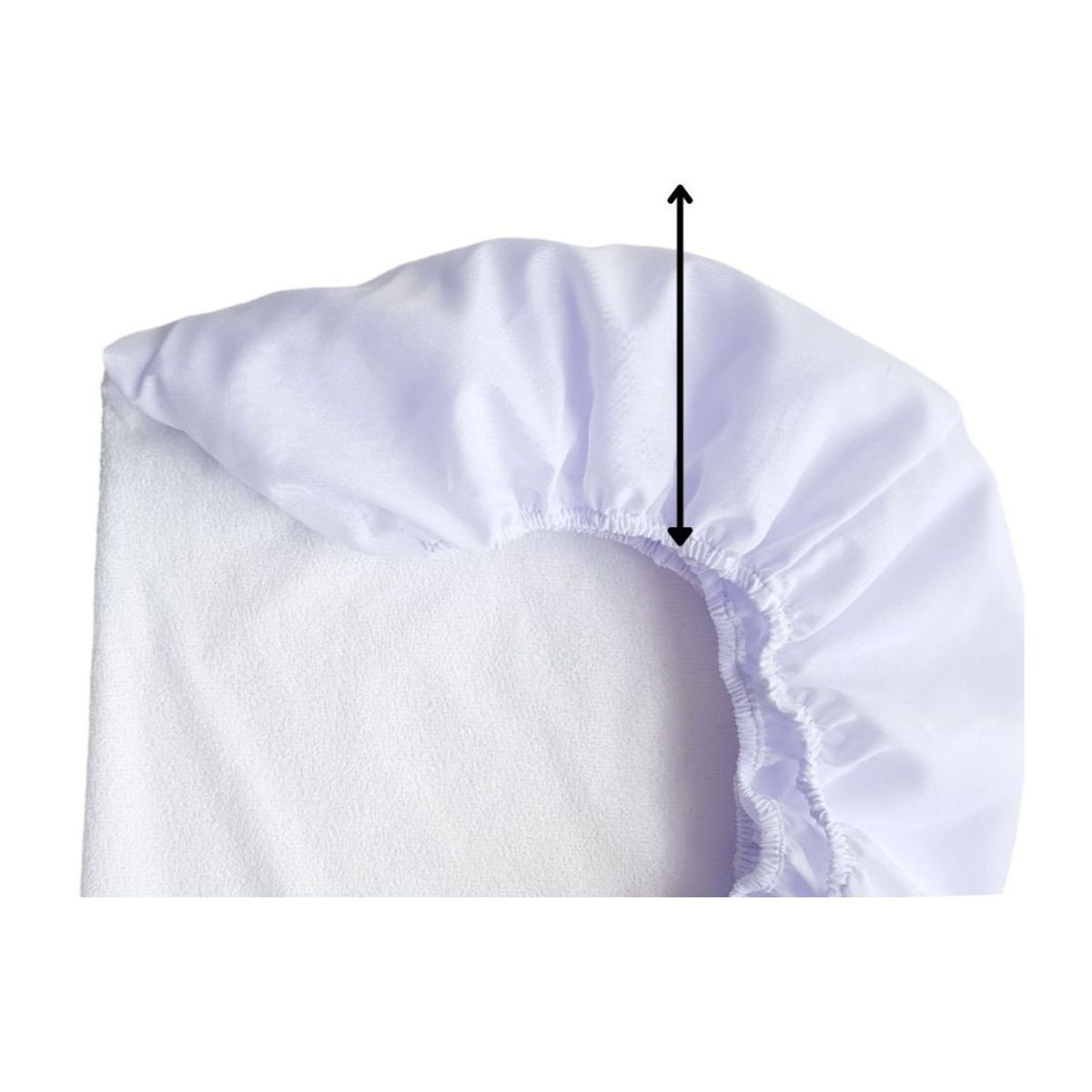 PASTELL - Protector de colchón en Terry semidoble 100% impermeable blanco