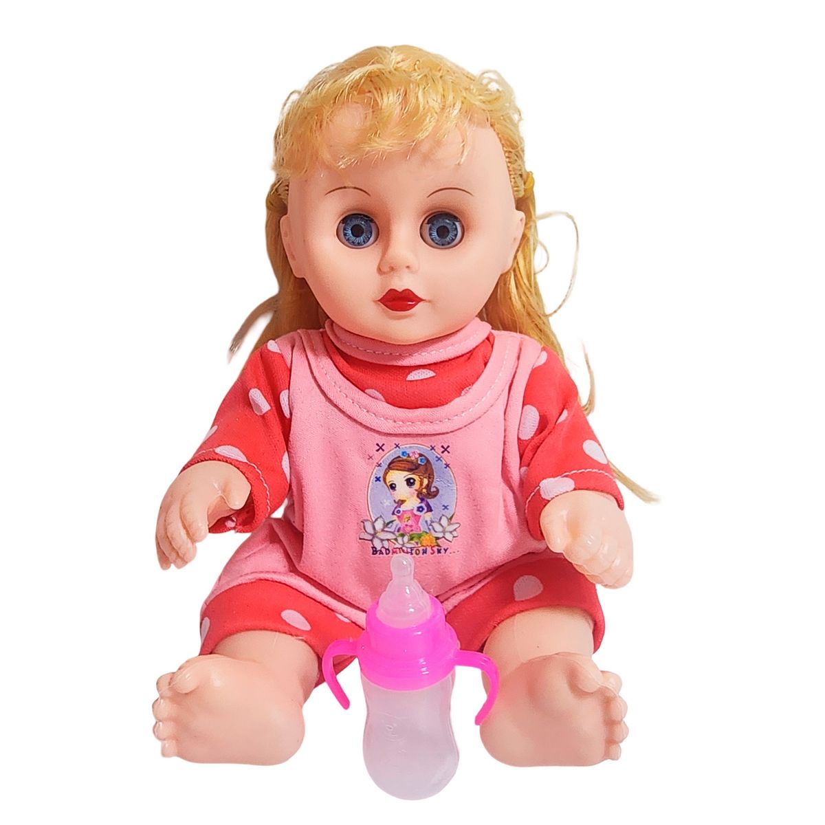 GENERICO - Muñeca Tierna En Pijama Con Tetero En Bolso Juguete Niñas