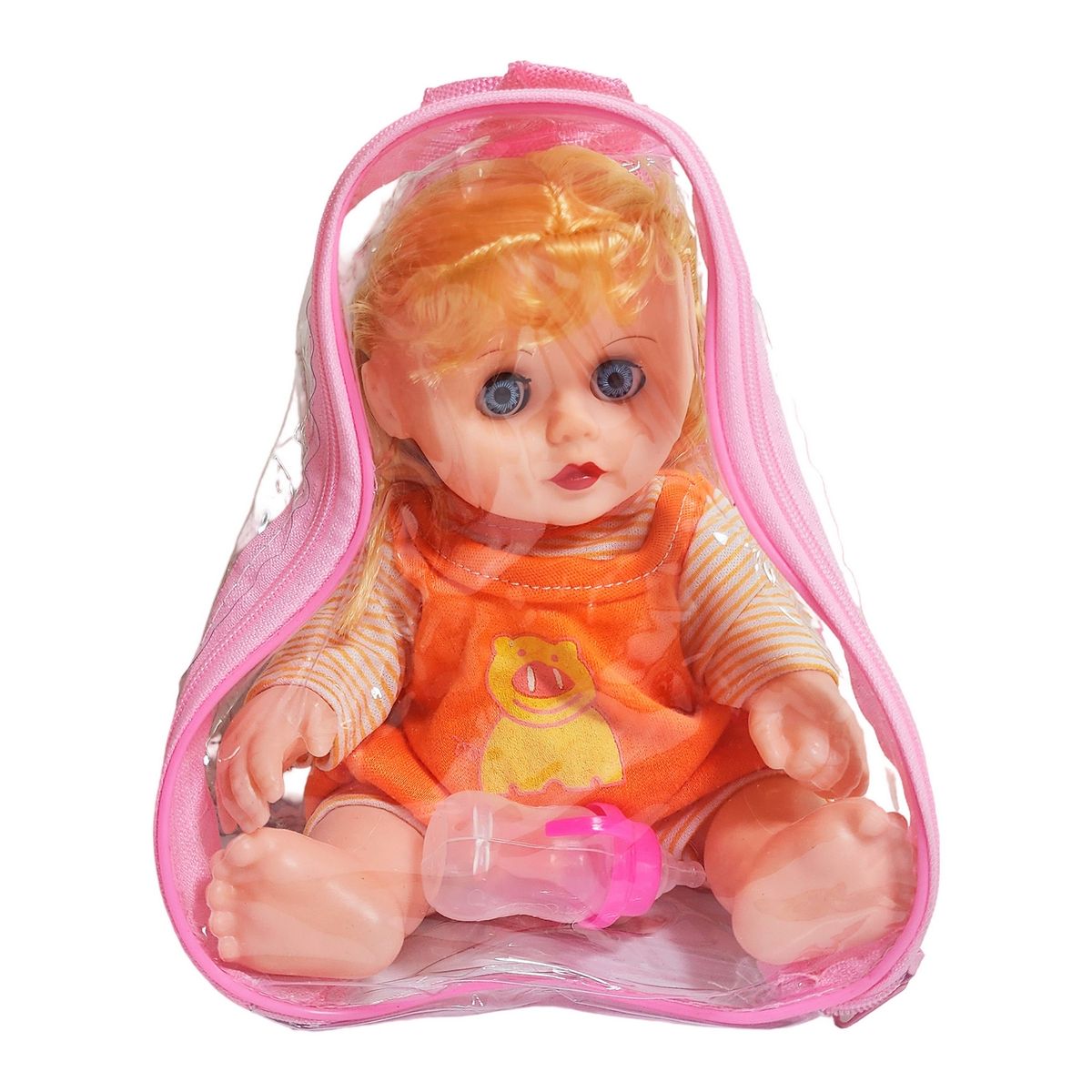 GENERICO - Muñeca Tierna En Pijama Con Tetero En Bolso Juguete Niñas