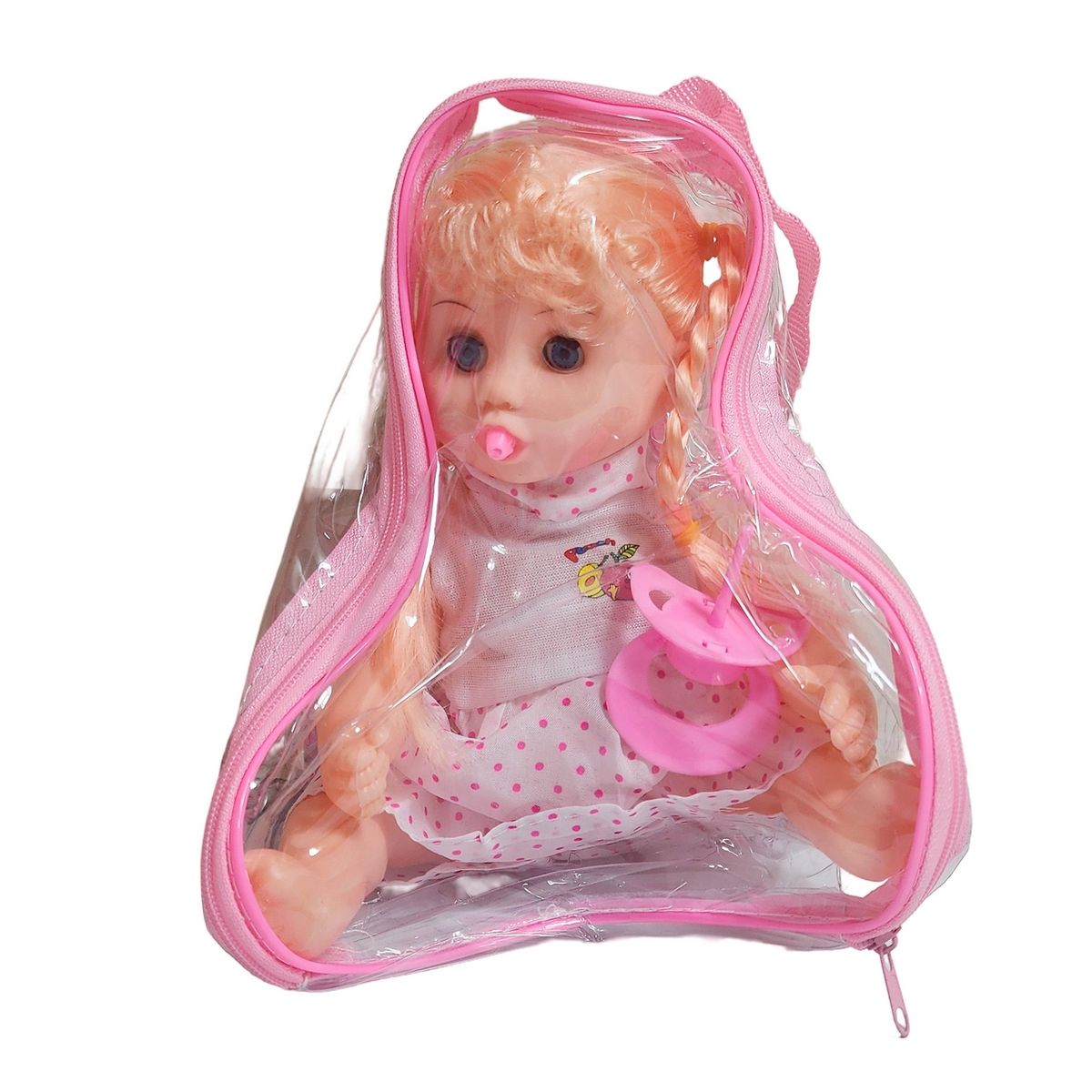 GENERICO - Muñeca Vestido Con Chupo En Bolso Juguete Niñas