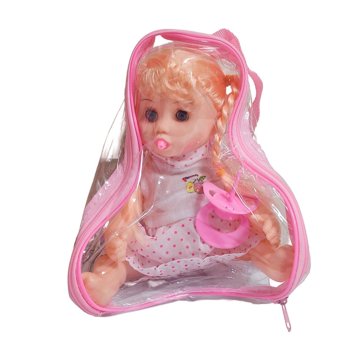 GENERICO - Muñeca Vestido Con Chupo En Bolso Juguete Niñas