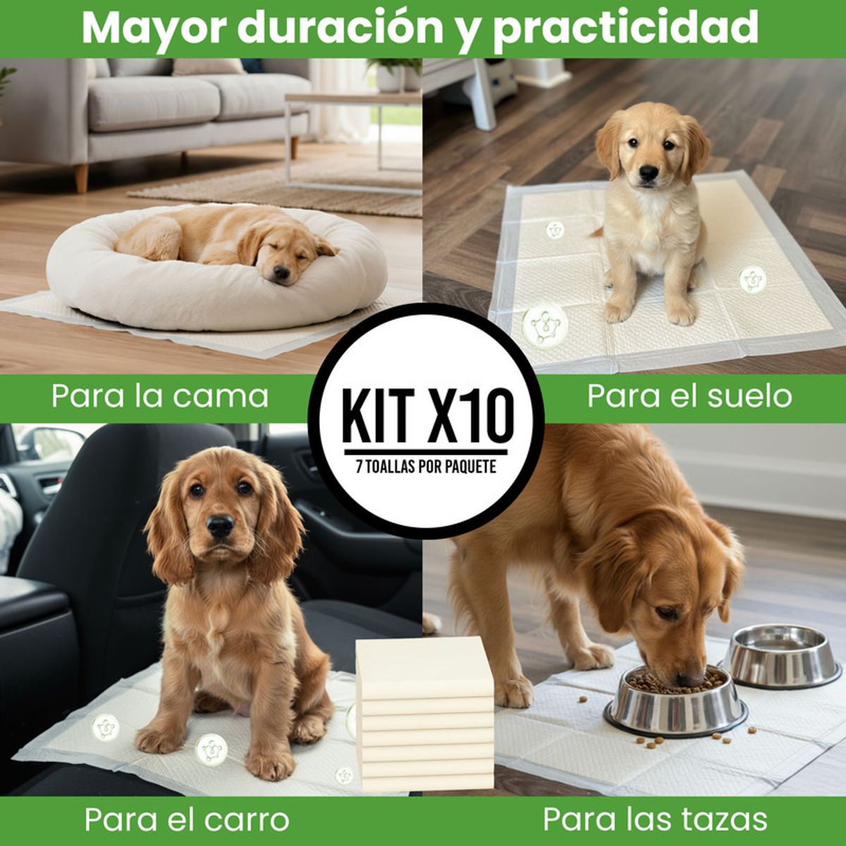 ENERGY PLUS - Toallas Acostumbradoras x70 Eco Bamboo Tapete para Mascotas