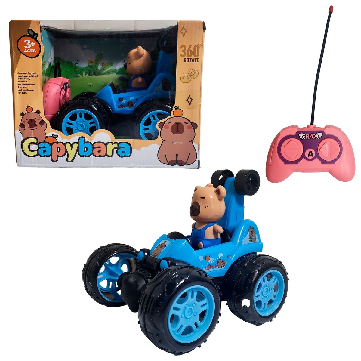 GENERICO - Carro Capibara Control Remoto Recargable Juguete Niños