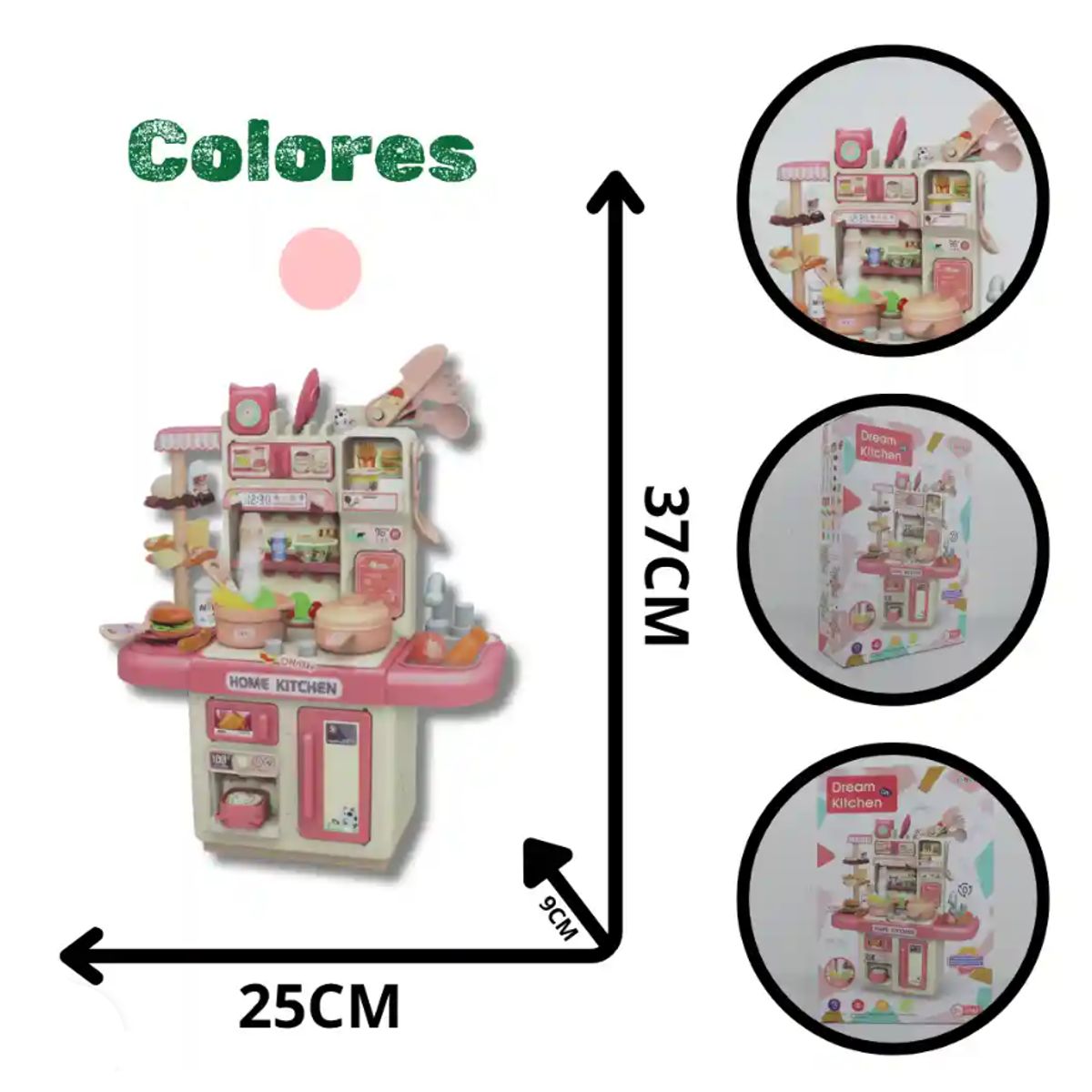 SWISSHOME - JUEGO COCINA PEQUEÑA IDEAL PARA NIÑAS +3 AÑOS