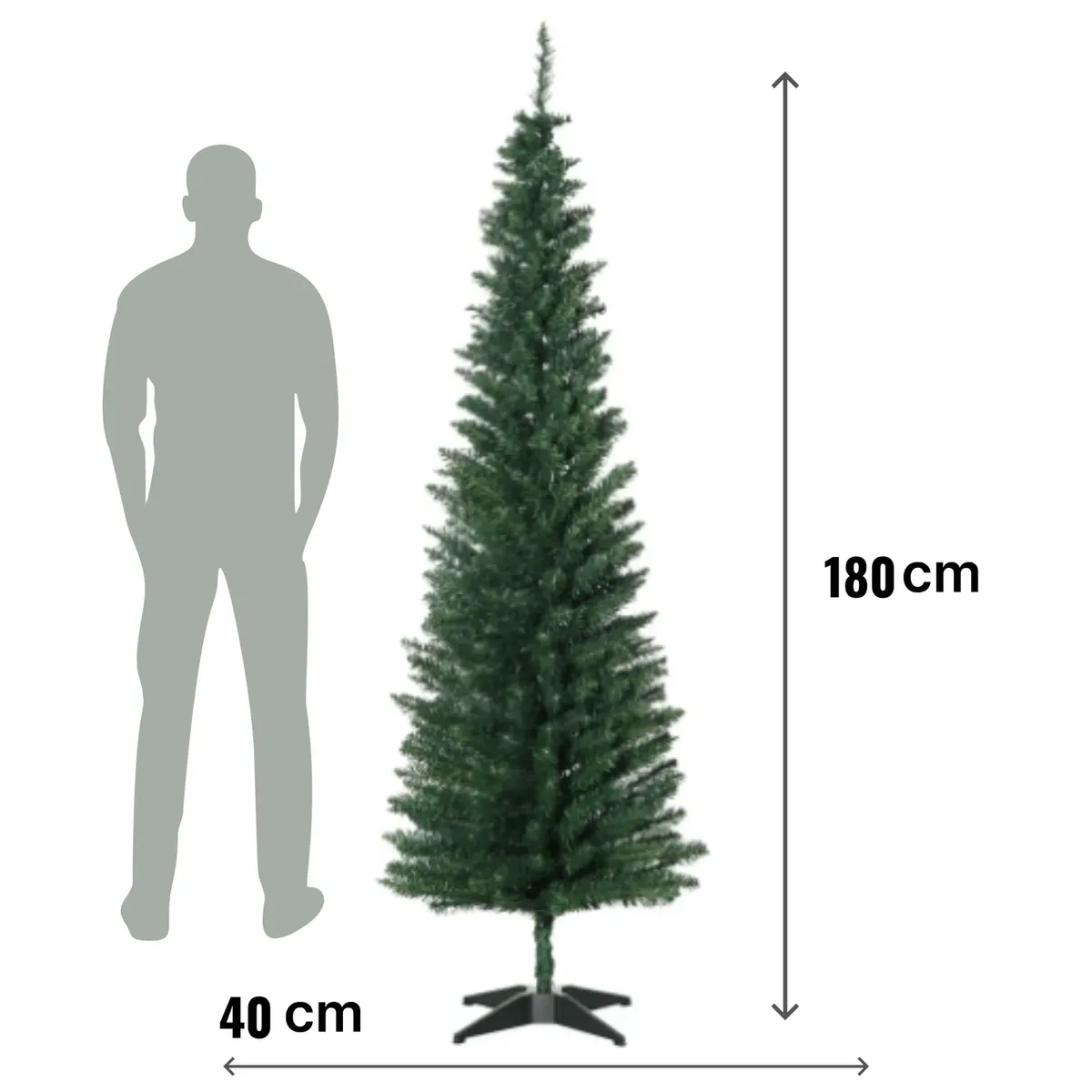 GENERICO - Arbol Navidad Pino Navideño 1.80 M Base Grande Color Verde