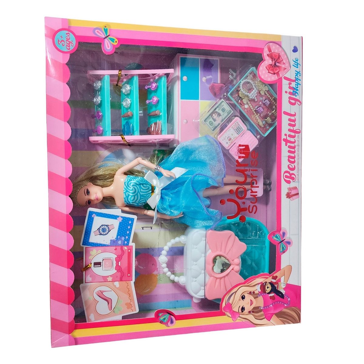 GENERICO - Muñeca Vestido Juguete Niñas + Accesorios De Moda