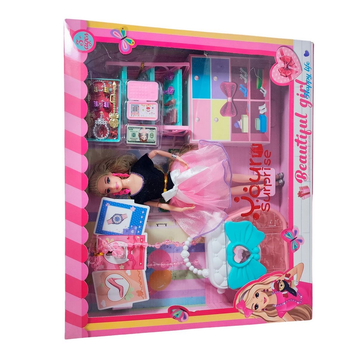 GENERICO - Muñeca Vestido Juguete Niñas + Accesorios De Moda