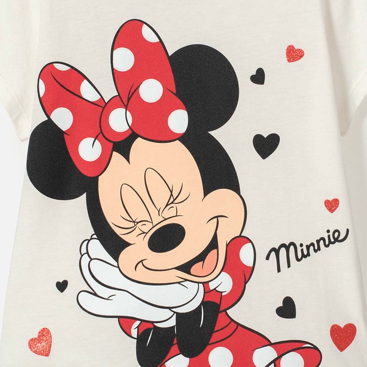 DISNEY - Pijama de Minnie Mouse pantalón largo marfil para niña