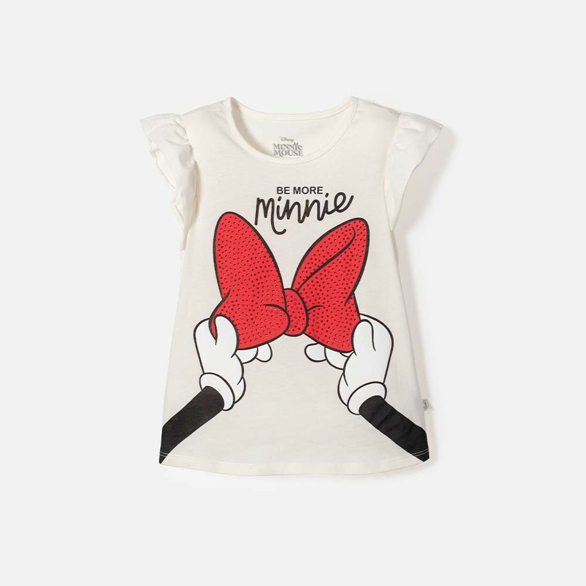 DISNEY - Camiseta de Minnie Mouse manga corta multicolor para niña