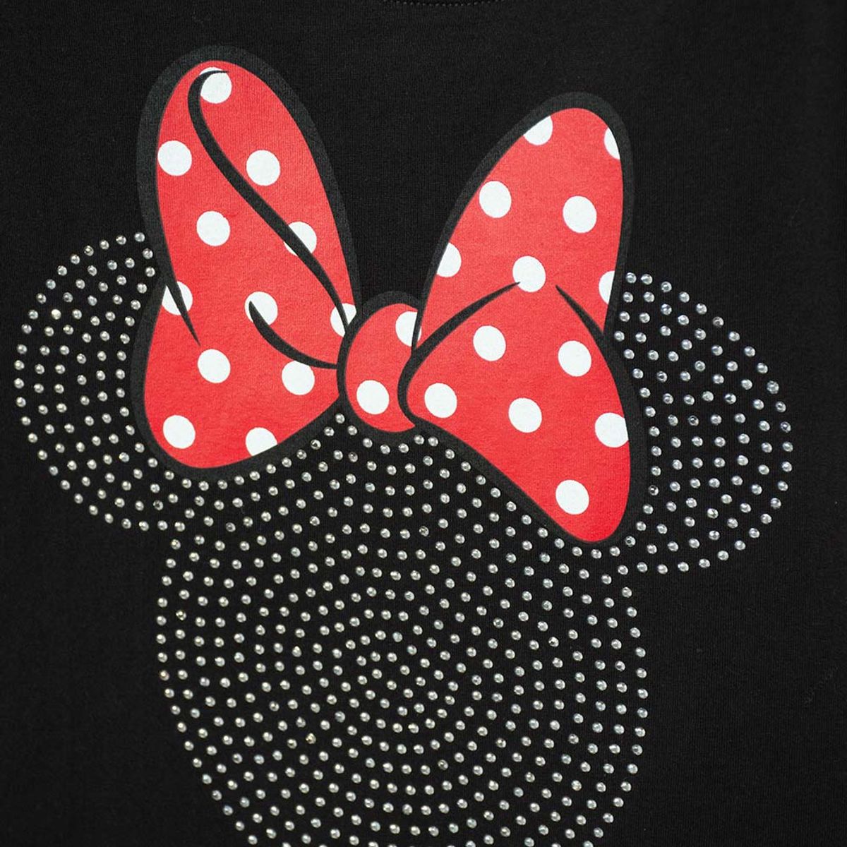 DISNEY - Camiseta de Minnie Mouse manga corta negra para niña