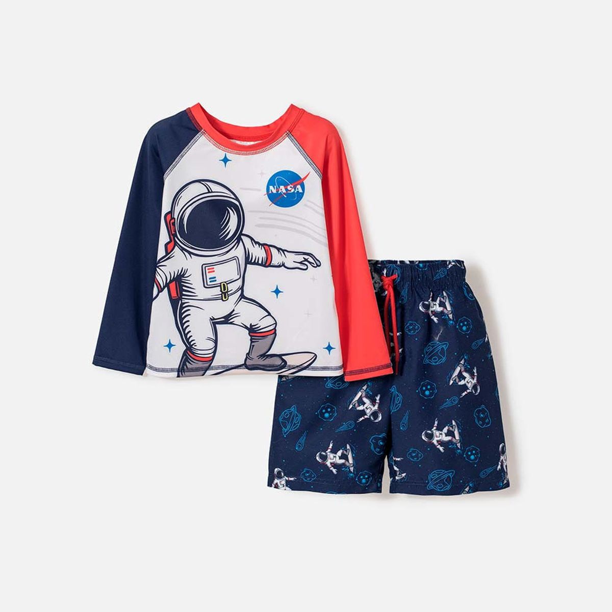 NASA - Conjunto de baño de la Nasa multicolor para niño 2T a 5T