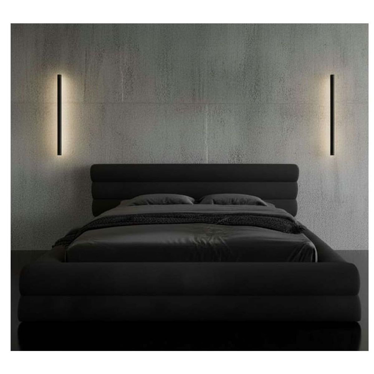 22 GRADOS DECORACION - Cama  Black Tela  King Size 2mt