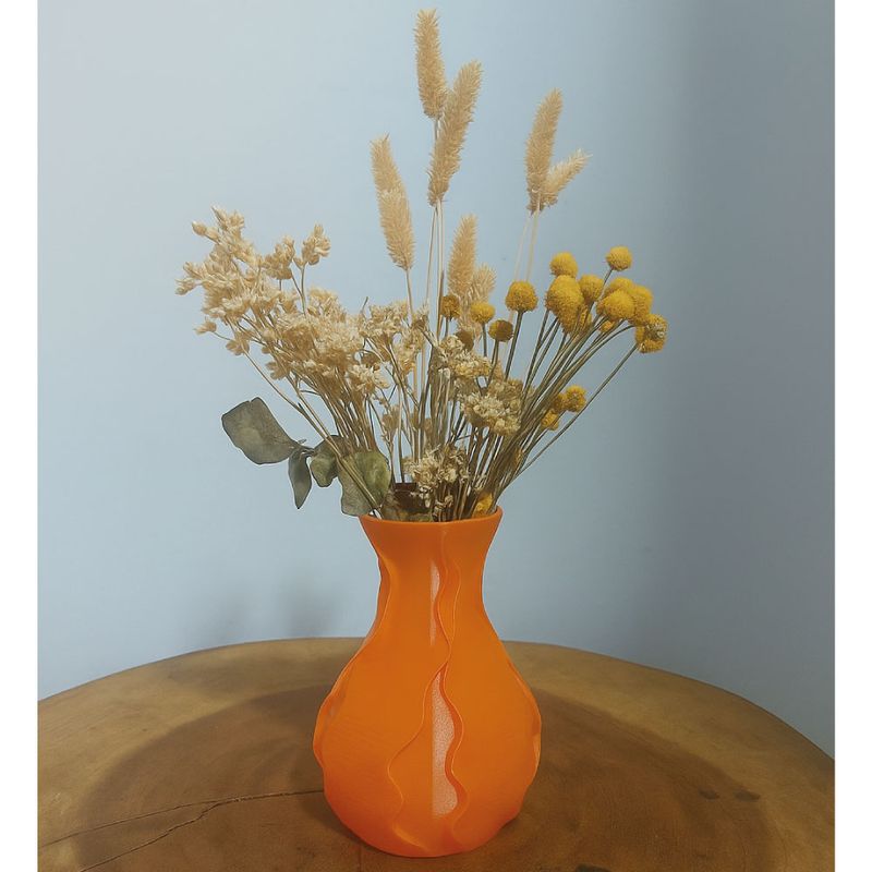 GENERICO - Florero Decorativo Agrietado Impreso en 3D