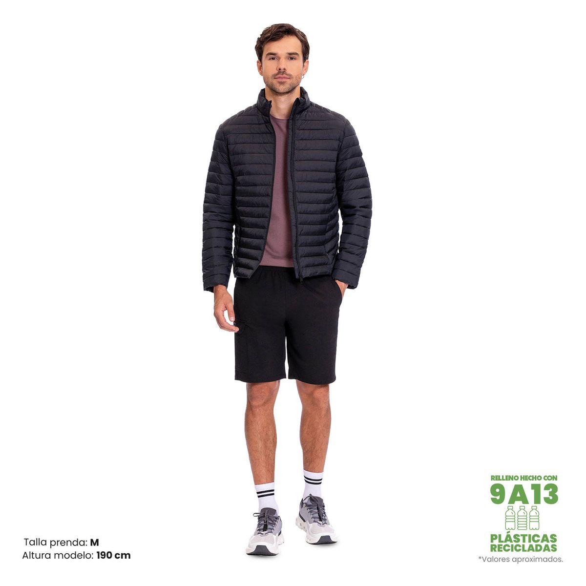 TOTTO - Chaqueta Termica Acolchada Rpet Termolight Negro Totto