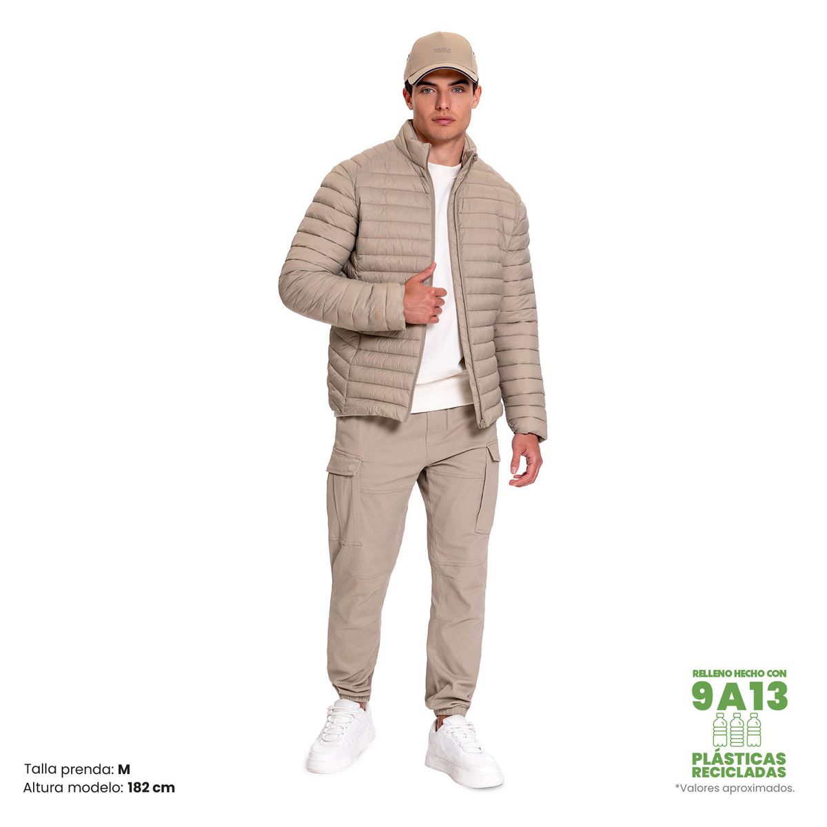 TOTTO - Chaqueta Termica Acolchada Rpet Termolight Beige Totto