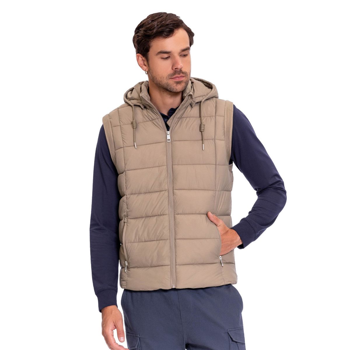 TOTTO - Chaqueta Acolchada 2 En 1 Hombre Atlantida Beige Totto