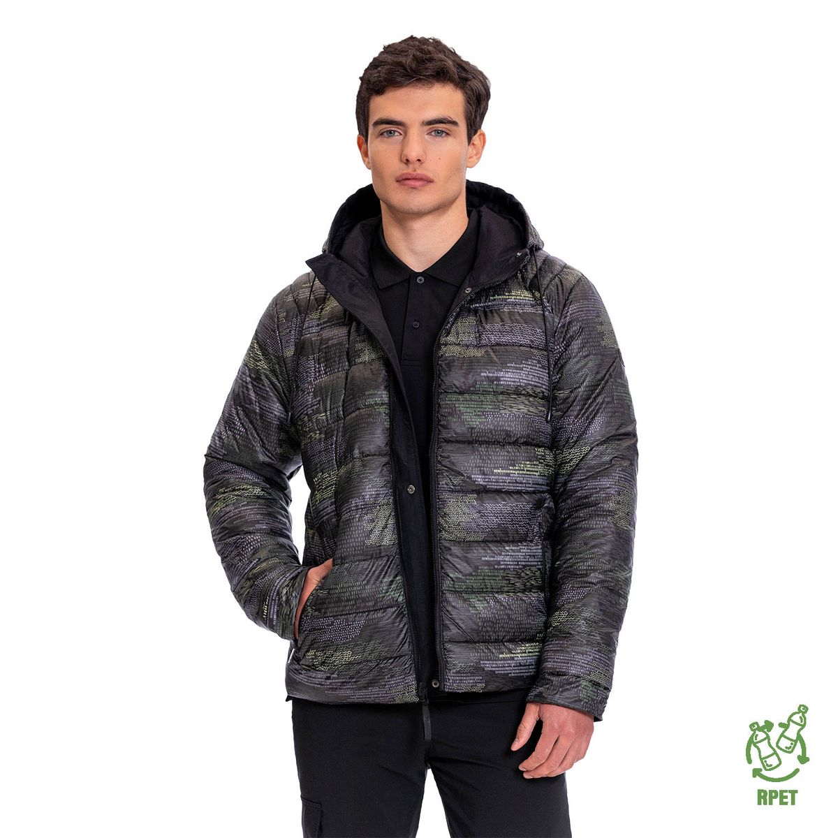 TOTTO - Chaqueta Acolchada Doble Faz Rpet Poma Negro Para Hombre