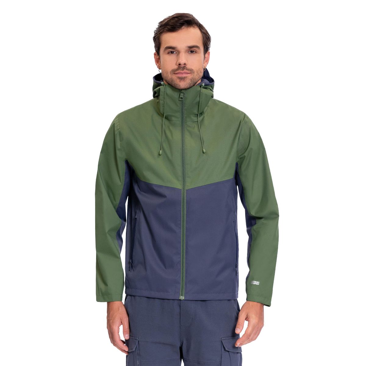 TOTTO - Chaqueta 100% Impermeable Con Capota Seal Azul Hombre Totto