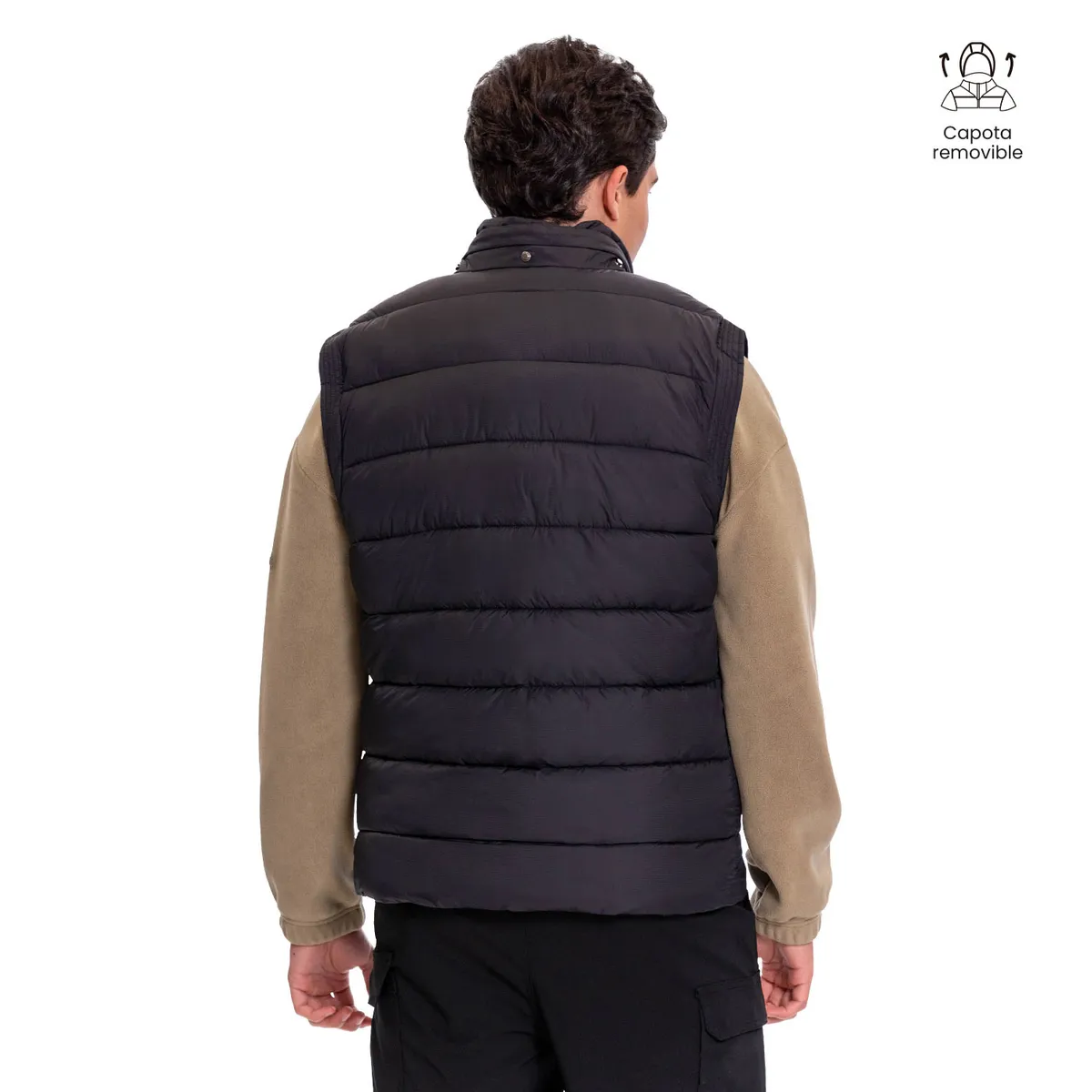 TOTTO - Chaqueta Acolchada 2 En 1 Hombre Atlantida Negra Totto