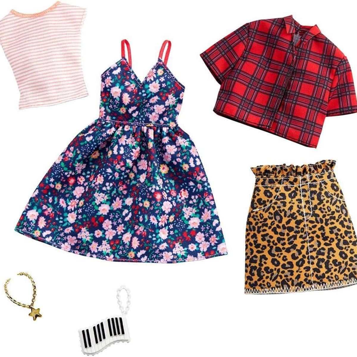 BARBIE - Barbie Ropa - 2 Conjuntos y 2 Accesorios para Muñeca Modelo 2