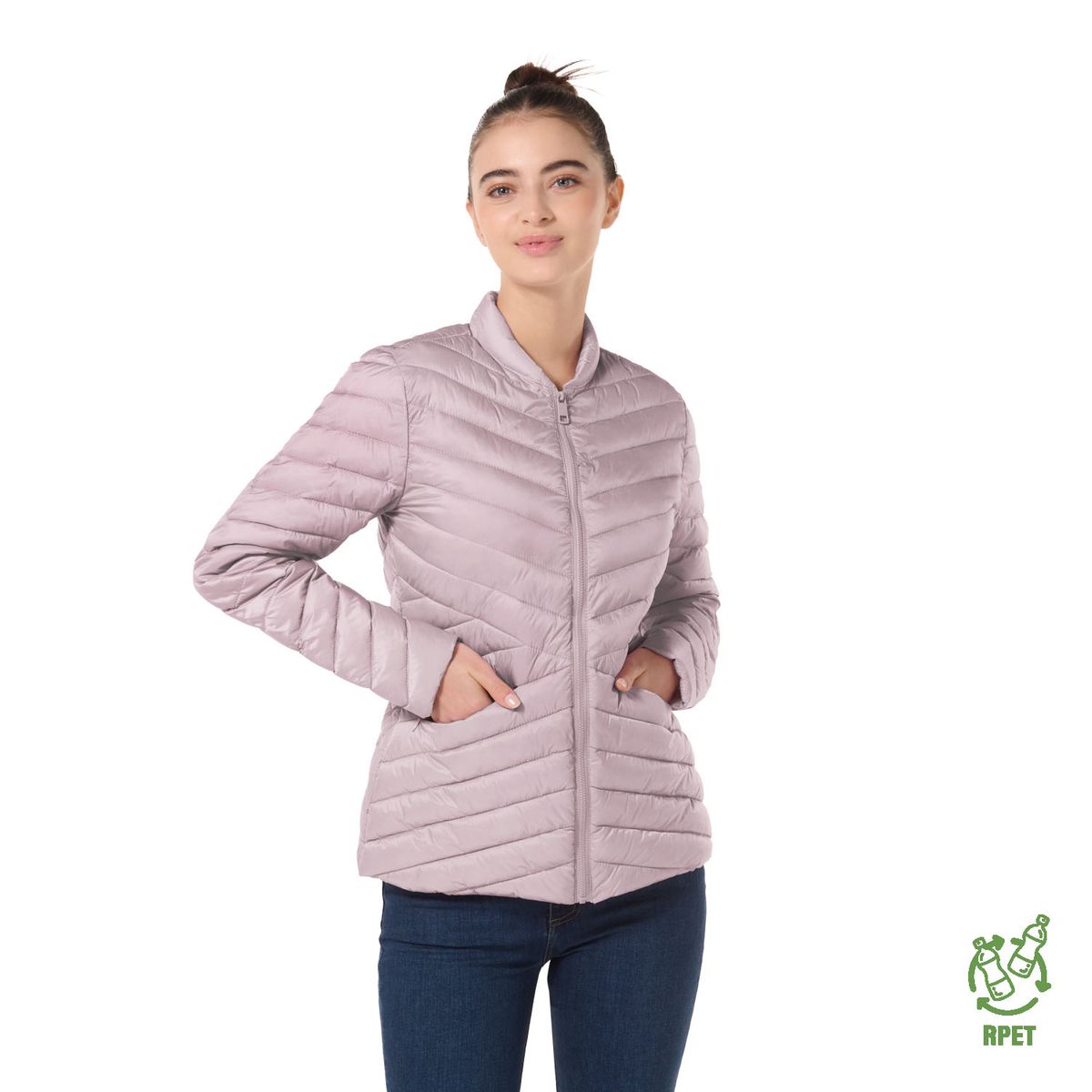 TOTTO - Chaqueta Acolchada Plegable Rpet Owens Rosado Mujer Totto