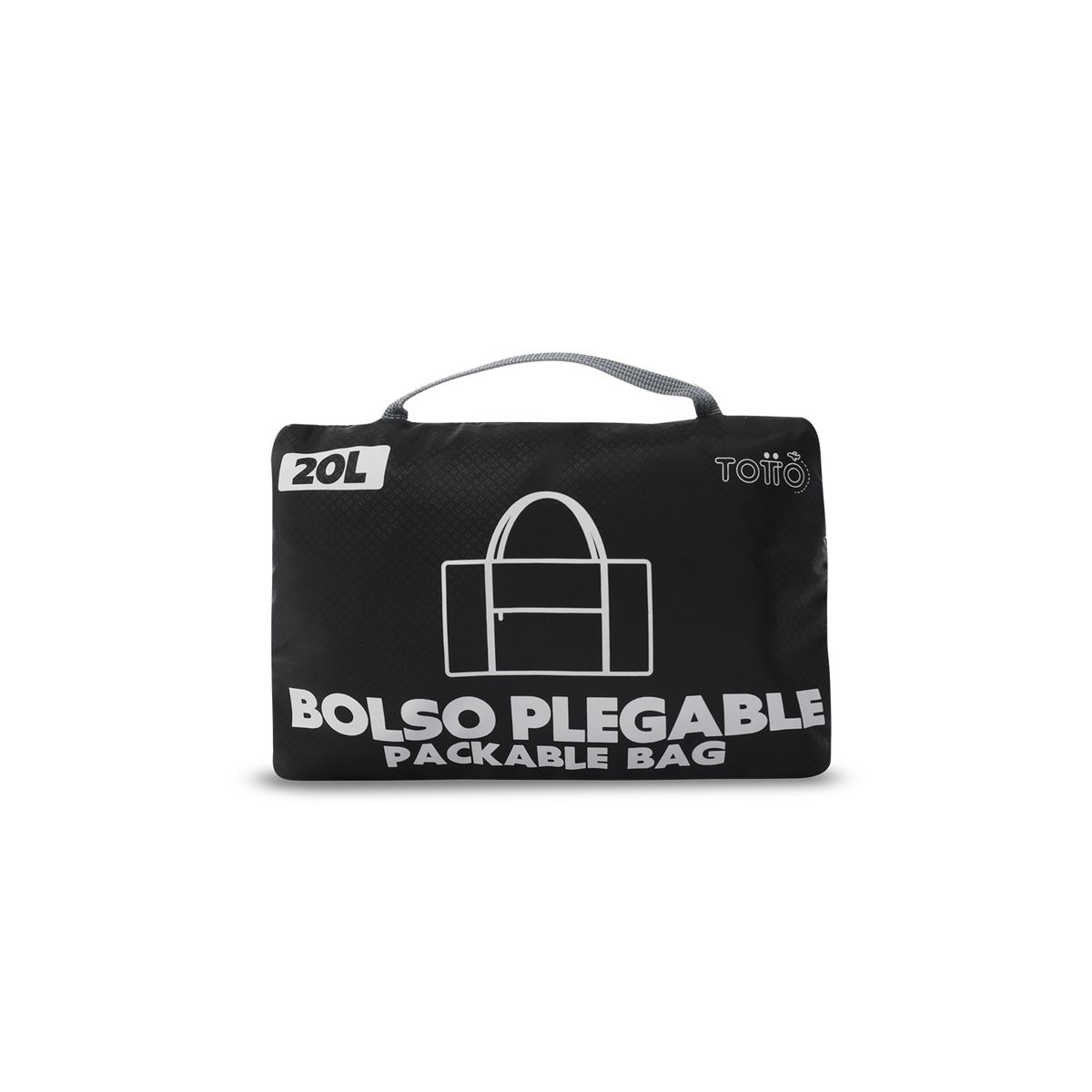 TOTTO - Bolso Plegable Aloha Fácil de Limpiar Negro Totto