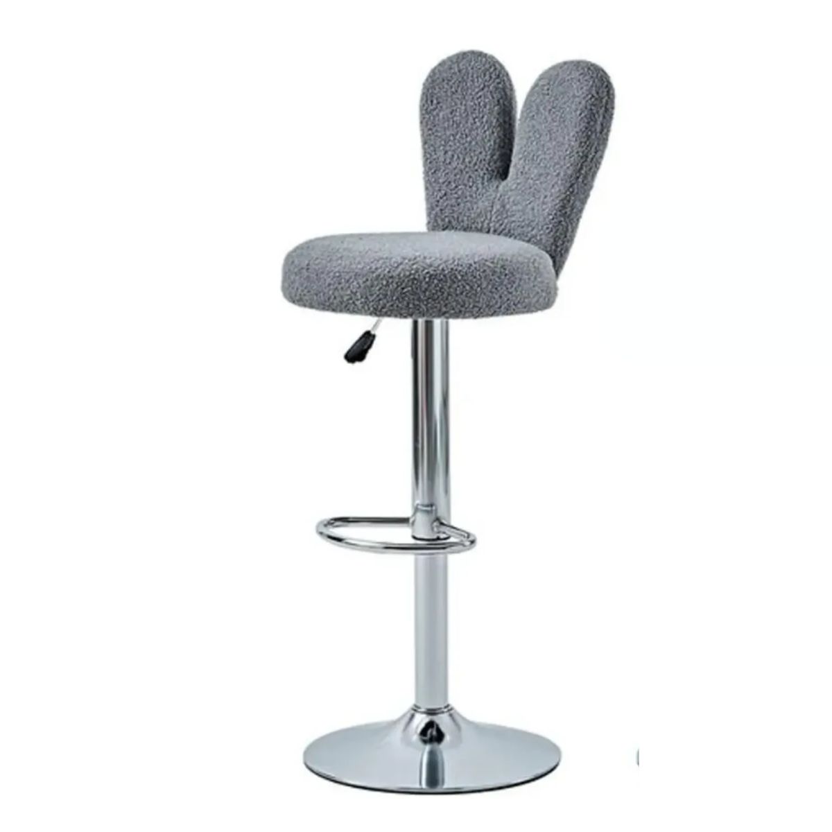 GENERICO - Silla Bar Butaco Tela Ovejera Giratoria Barra Cocina Refgiro Gris