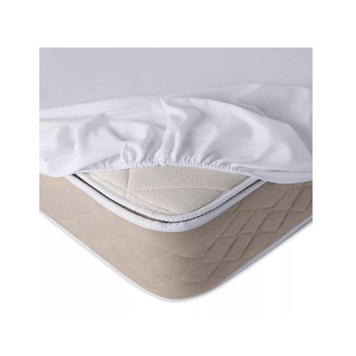PASTELL - Protector de colchón tela antifluidos blanco cama doble