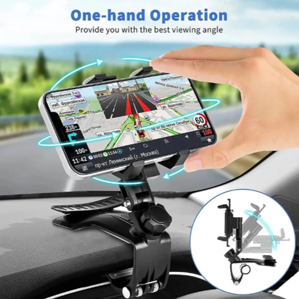 GENERICO - Holder soporte para carro tres en uno 3 en 1 consola espejo parasol