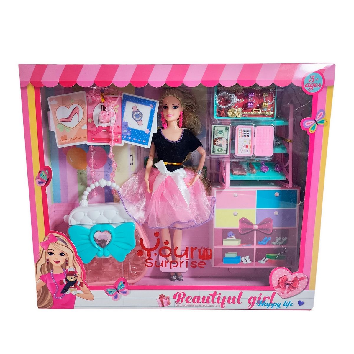 GENERICO - Muñeca Vestido Juguete Niñas + Accesorios De Moda