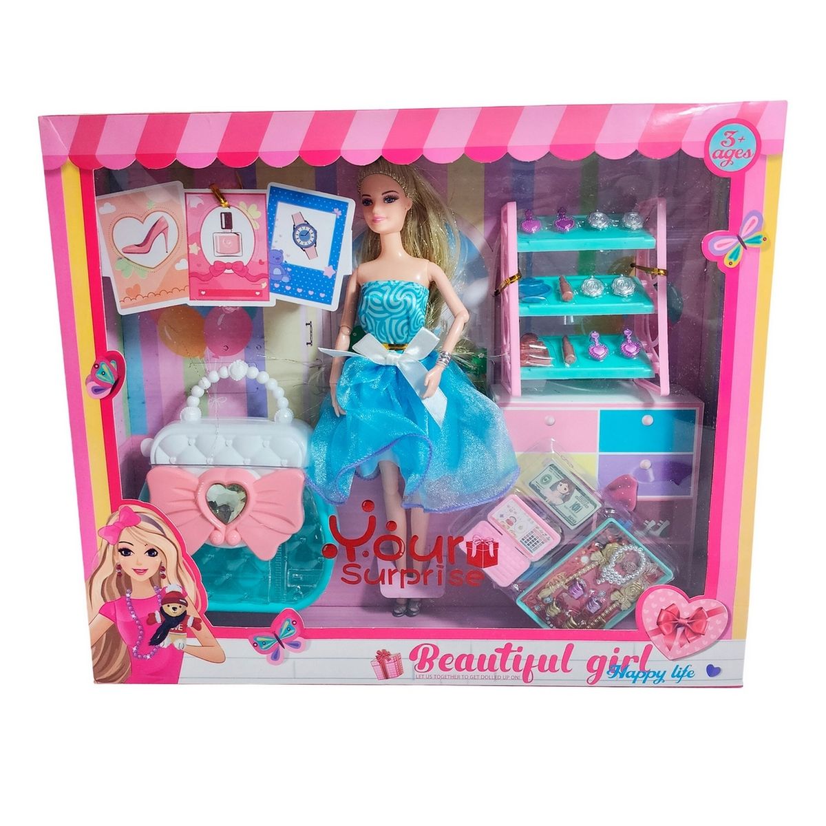 GENERICO - Muñeca Vestido Juguete Niñas + Accesorios De Moda