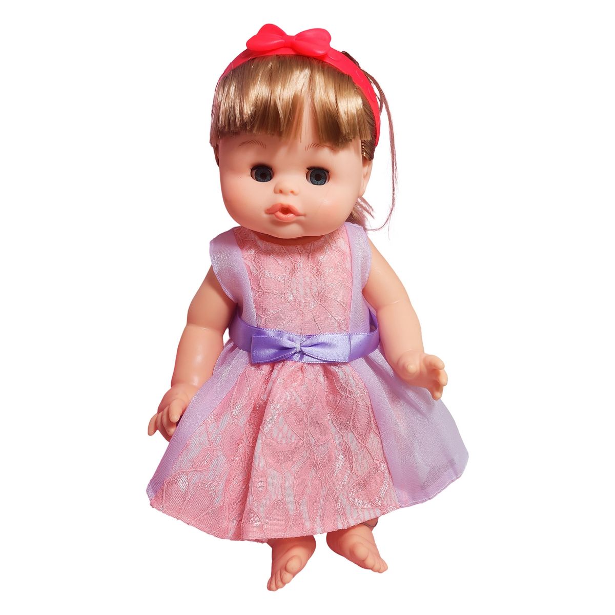 GENERICO - Muñeca Vestido Bacinilla Tetero Peine + Pañal Juguete Niñas