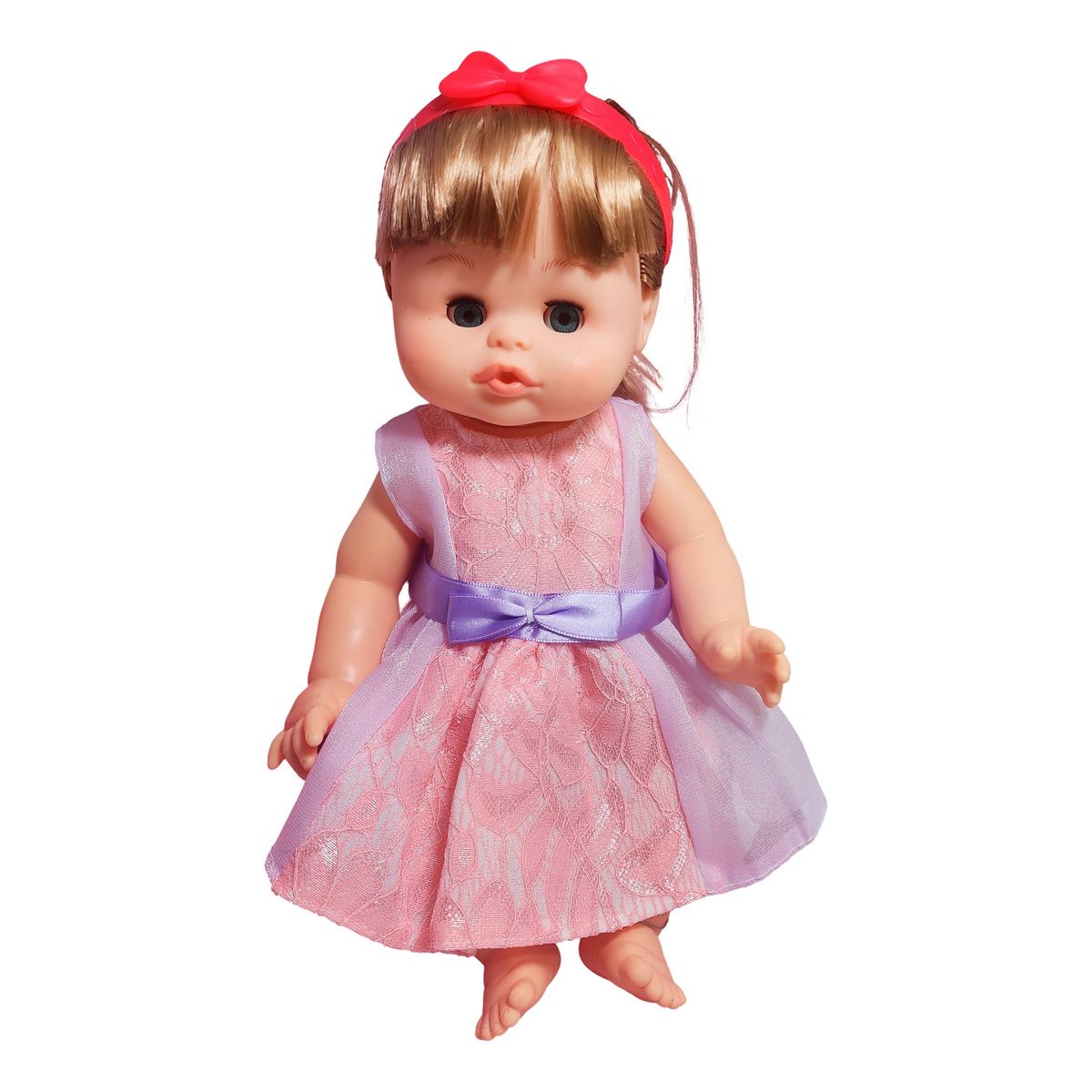 GENERICO - Muñeca Vestido Bacinilla Tetero Peine + Pañal Juguete Niñas