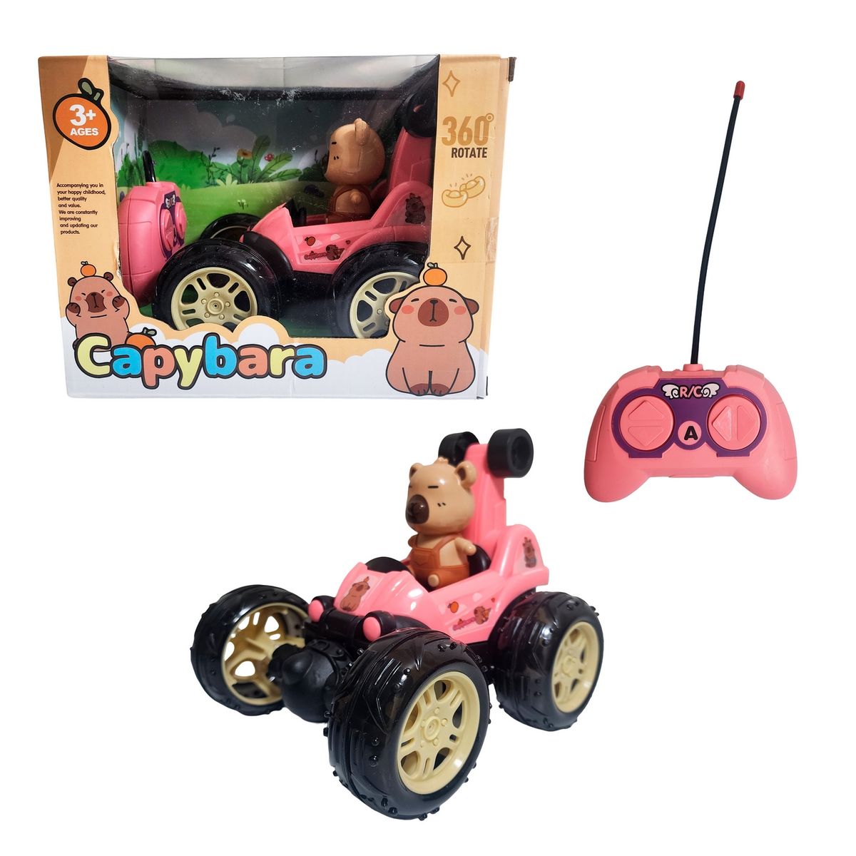 GENERICO - Carro Capibara Control Remoto Recargable Juguete Niños