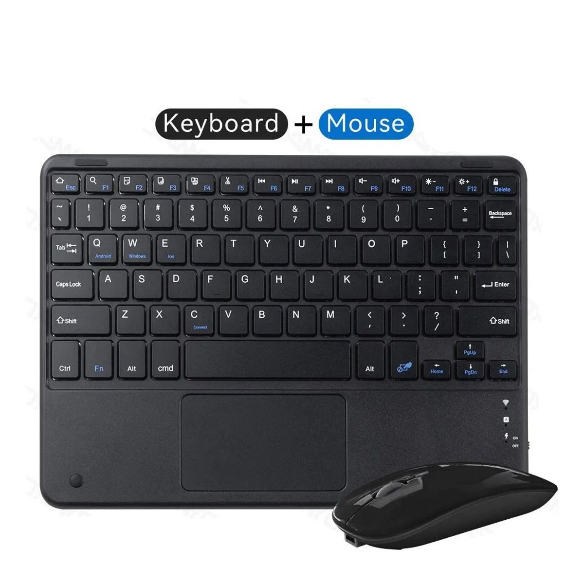 GENERICO - Teclado Trackpad Bluetooth + Mouse NEGRO