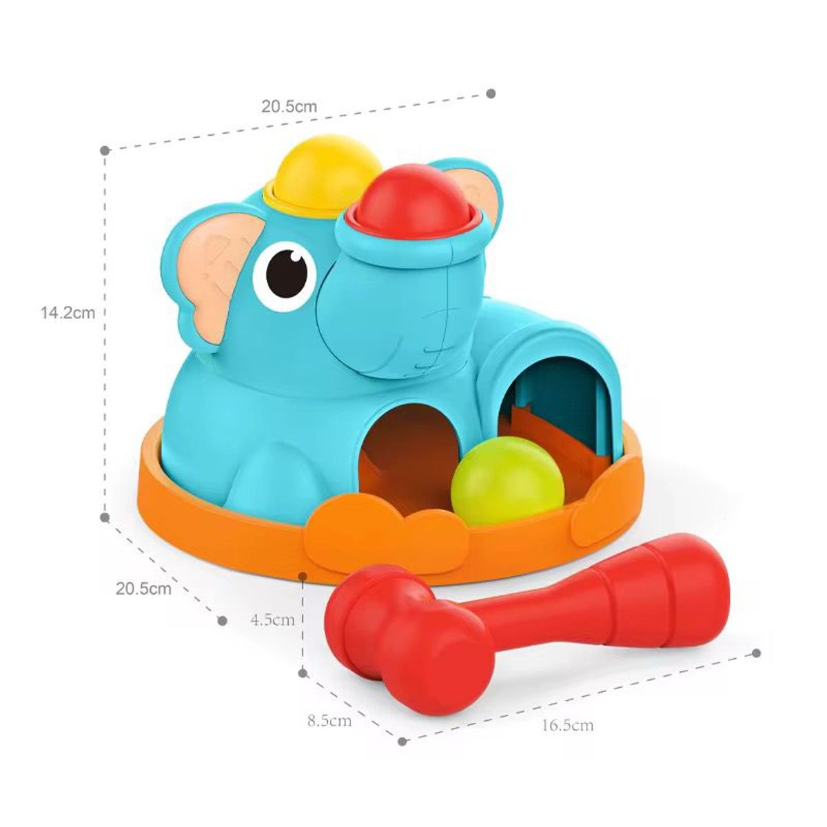 GENERICO - Juguete Didáctico Martillo con 3 Pelotas Para Niños