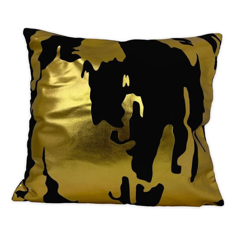GENERICO - Cojín Para Sala Decorativo + Relleno 45x45cm Refdubai DoradoNegro