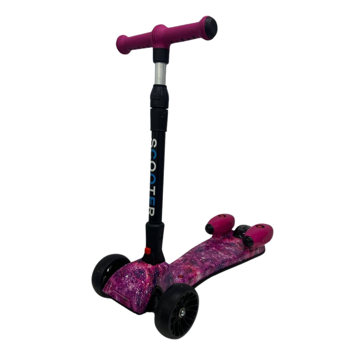 BABY ON - Patineta Scooter Con Humo Para Niños Bluetooth Luces Rosada