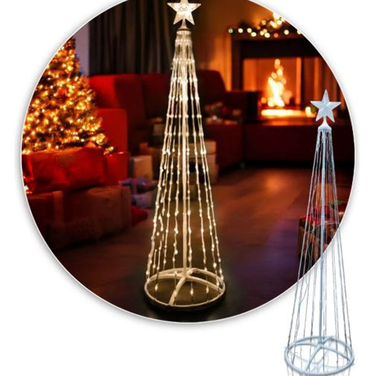 AMERICO SHOP - Arbol de Navidad Pino 180M Tiras Led Luces Estrella