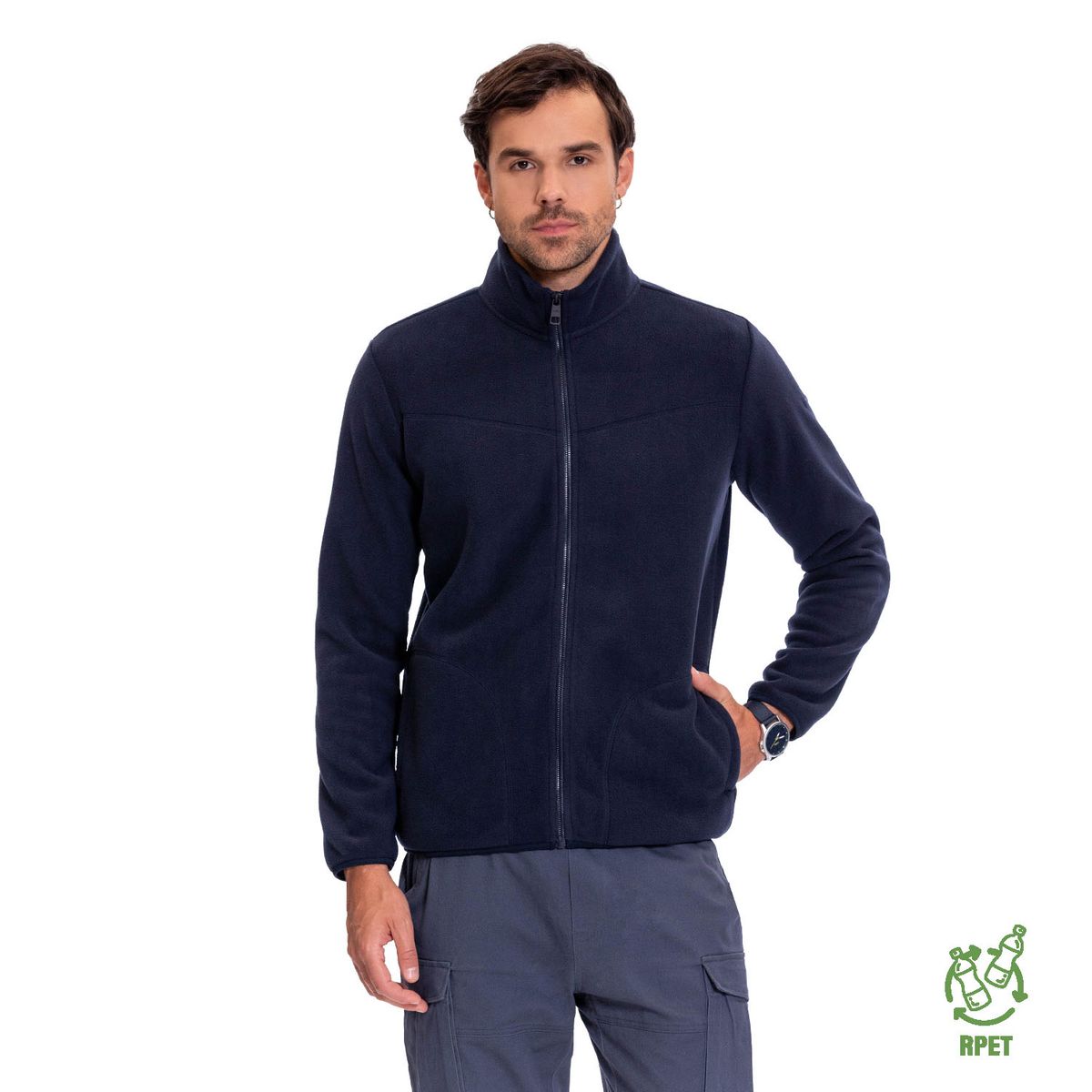 TOTTO - Buzo Polar Fleece Rpet Flizo Azul Para Hombre Totto