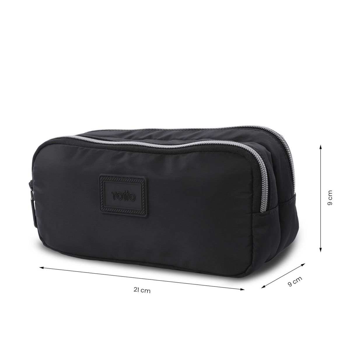 TOTTO - Multiuso Cartuchera Doble Bolsillo Aynatto Negro Totto