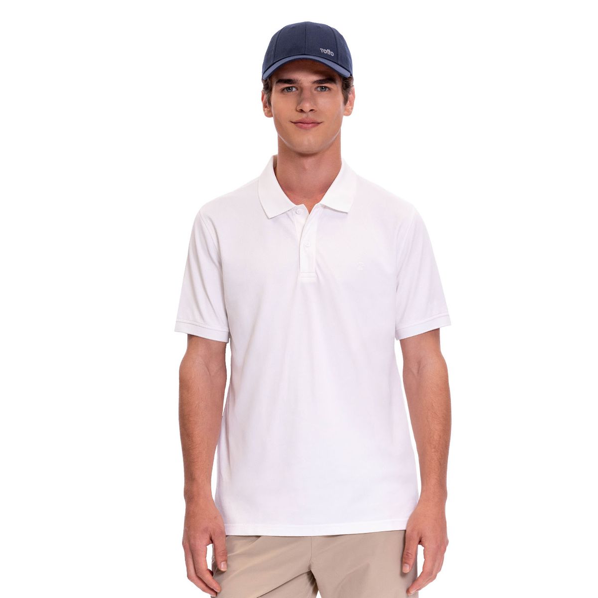 TOTTO - Camiseta Tipo Polo Spencer Blanco Para Hombre Totto