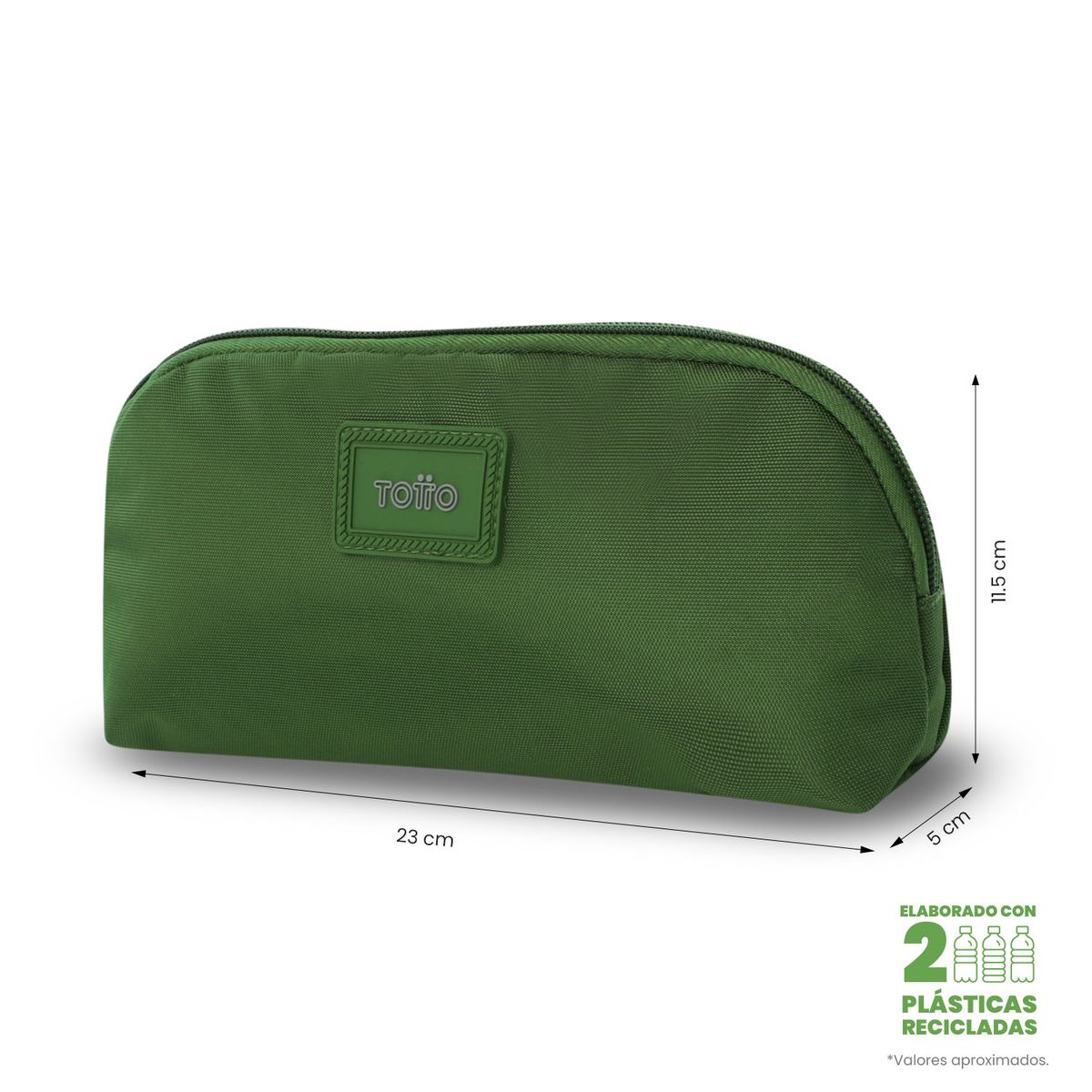 TOTTO - Multiuso Cartuchera Unico Bolsillo Rpet Trik 4 Verde Totto