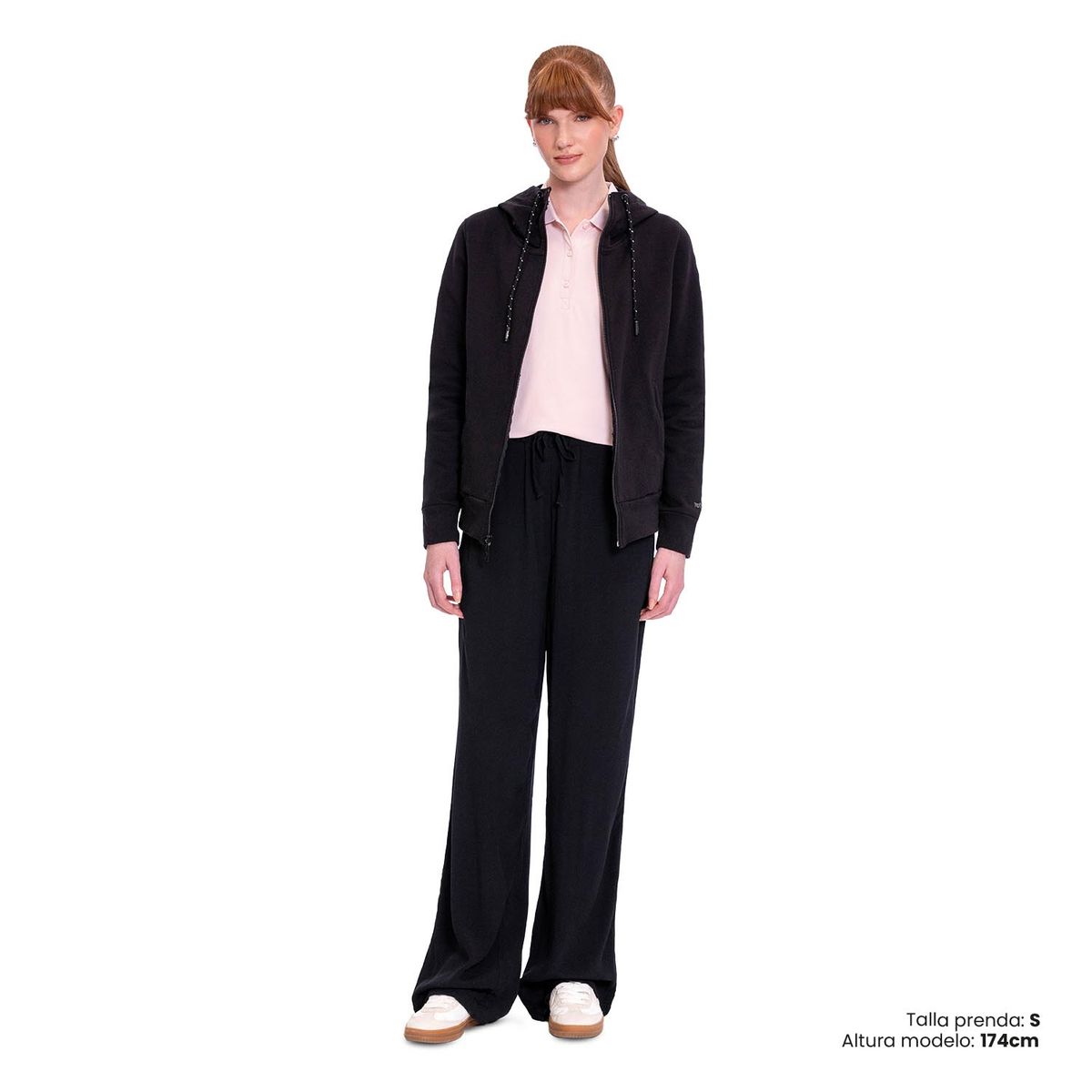 TOTTO - Buzo Abierto Con Capota Hailout Negro Para Mujer Totto
