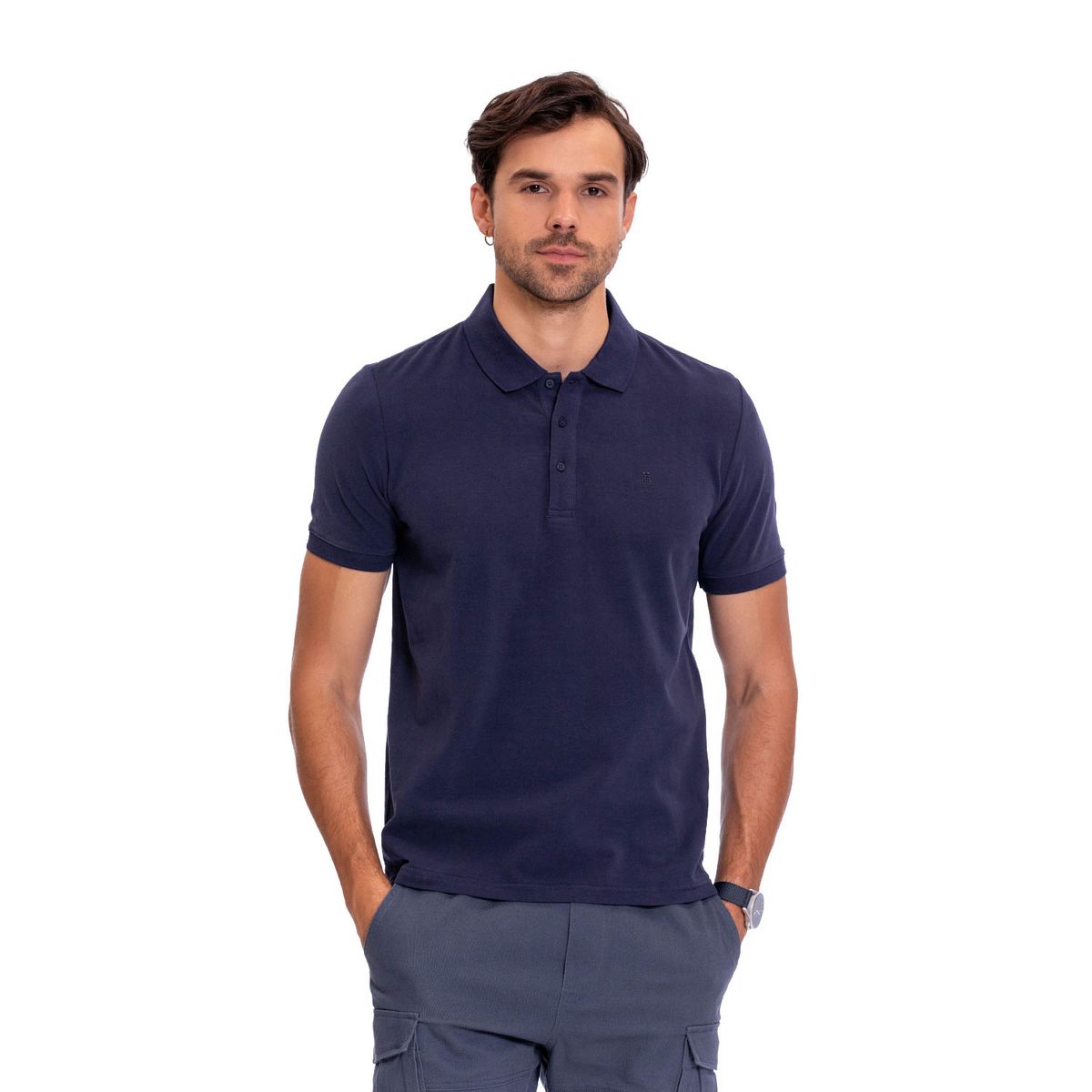 TOTTO - Camiseta Tipo Polo Youngpolo Azul Para Hombre Totto