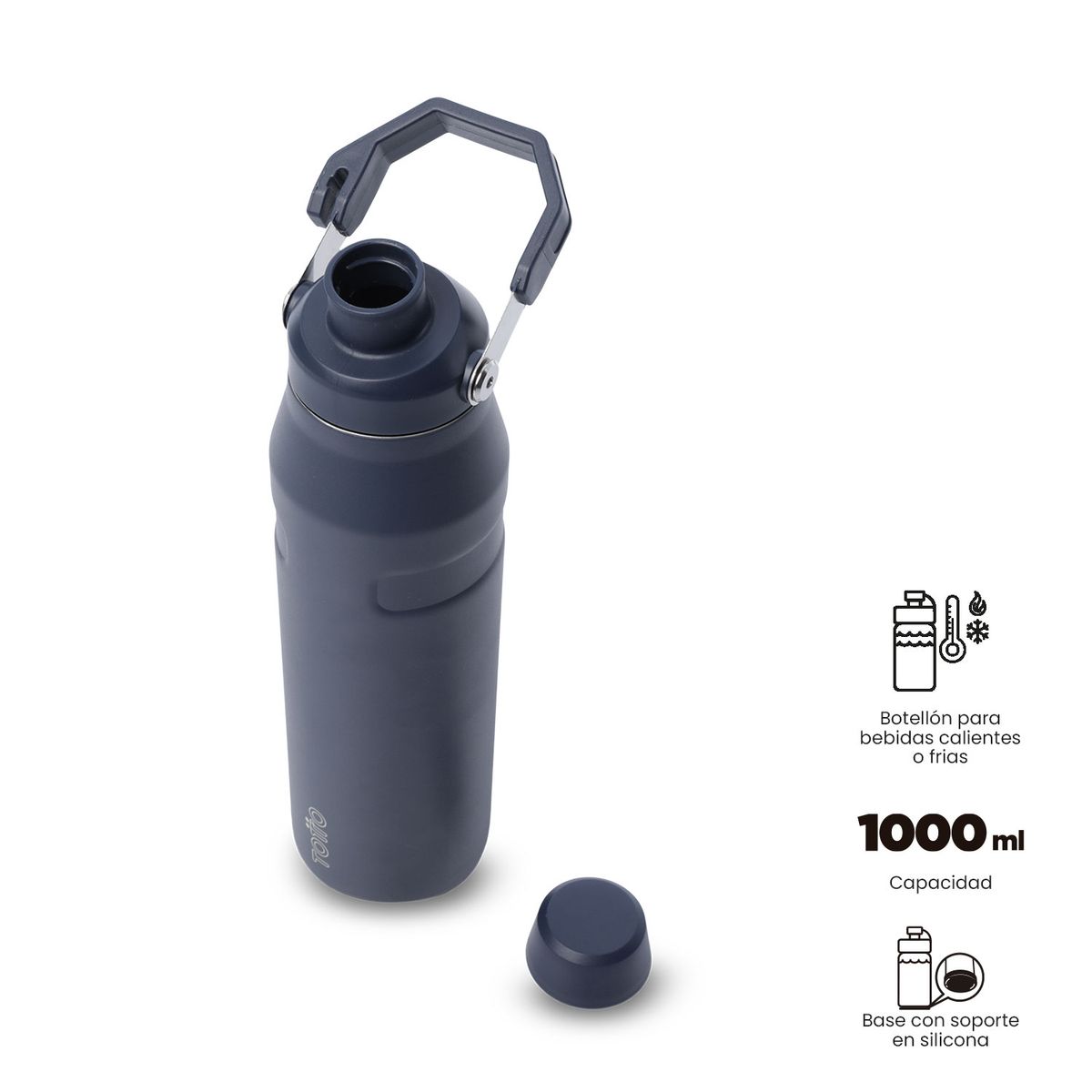 TOTTO - Termo Botella Térmica Con Manija Rune 1000Ml Azul Totto