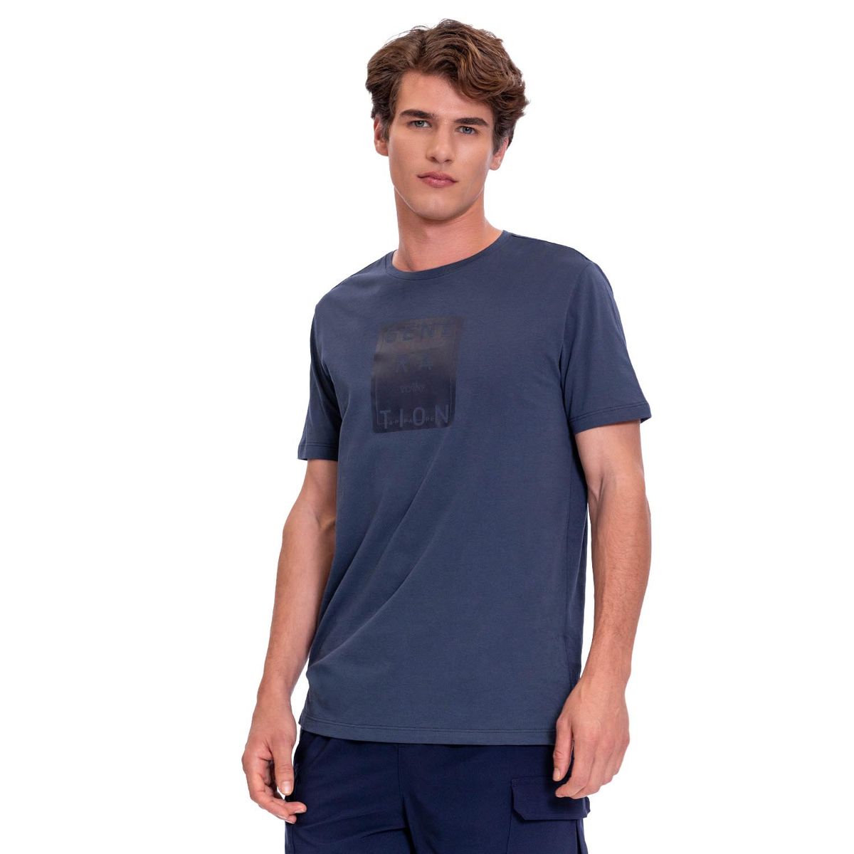 TOTTO - Camiseta Estampada Atena Azul Para Hombre Totto