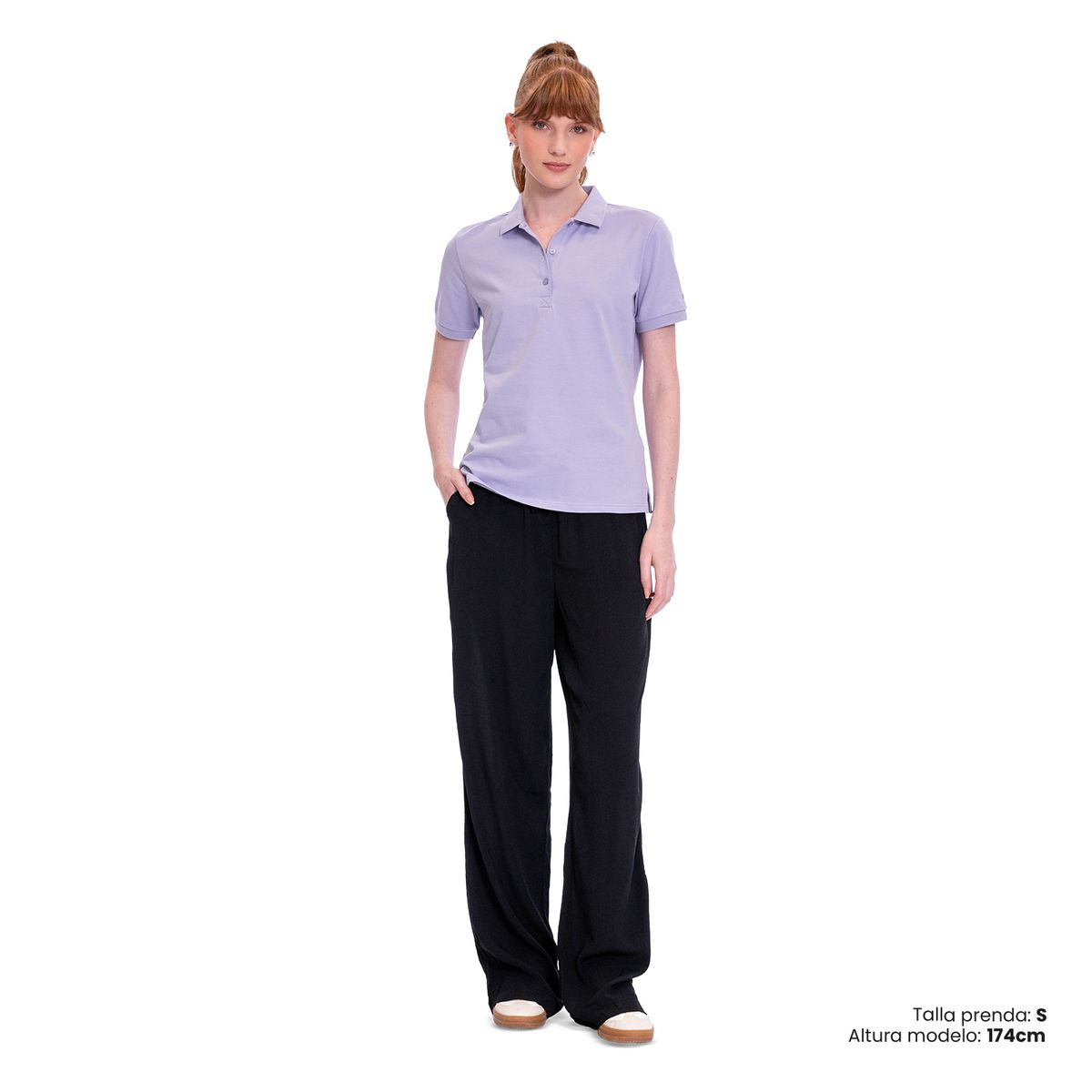 TOTTO - Camiseta Tipo Polo Chechi Morado Para Mujer Totto