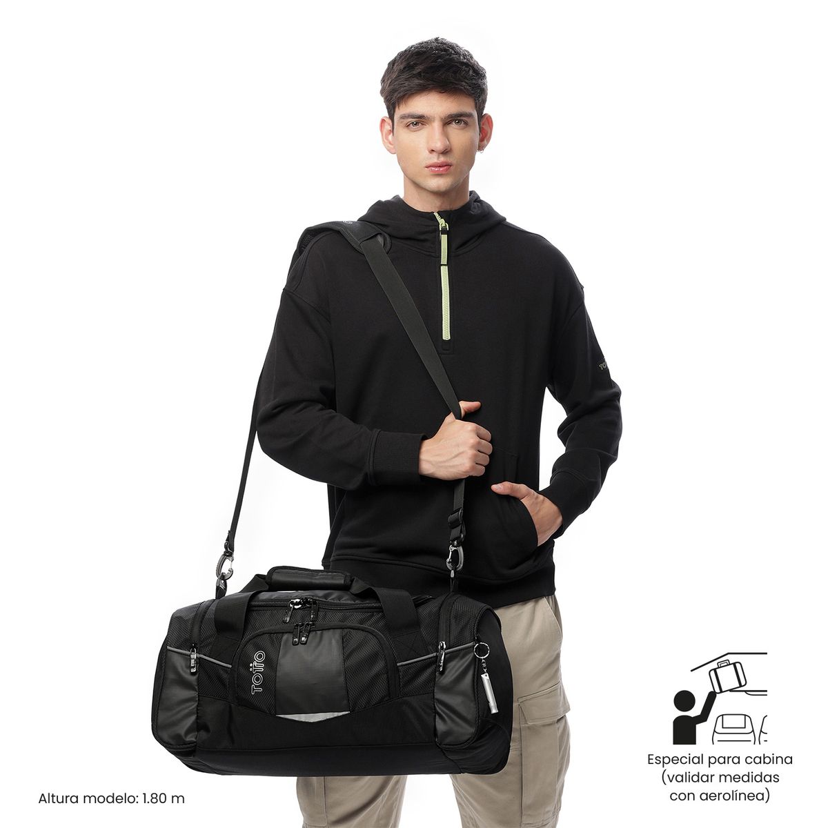 TOTTO - Tula Deportiva Teck Negro Para Hombre Totto